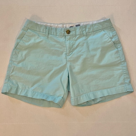 Old Navy Shorts Womens 2 Everyday Chino Khaki Short 5 Inch Twill Aqua - Picture 8 of 8